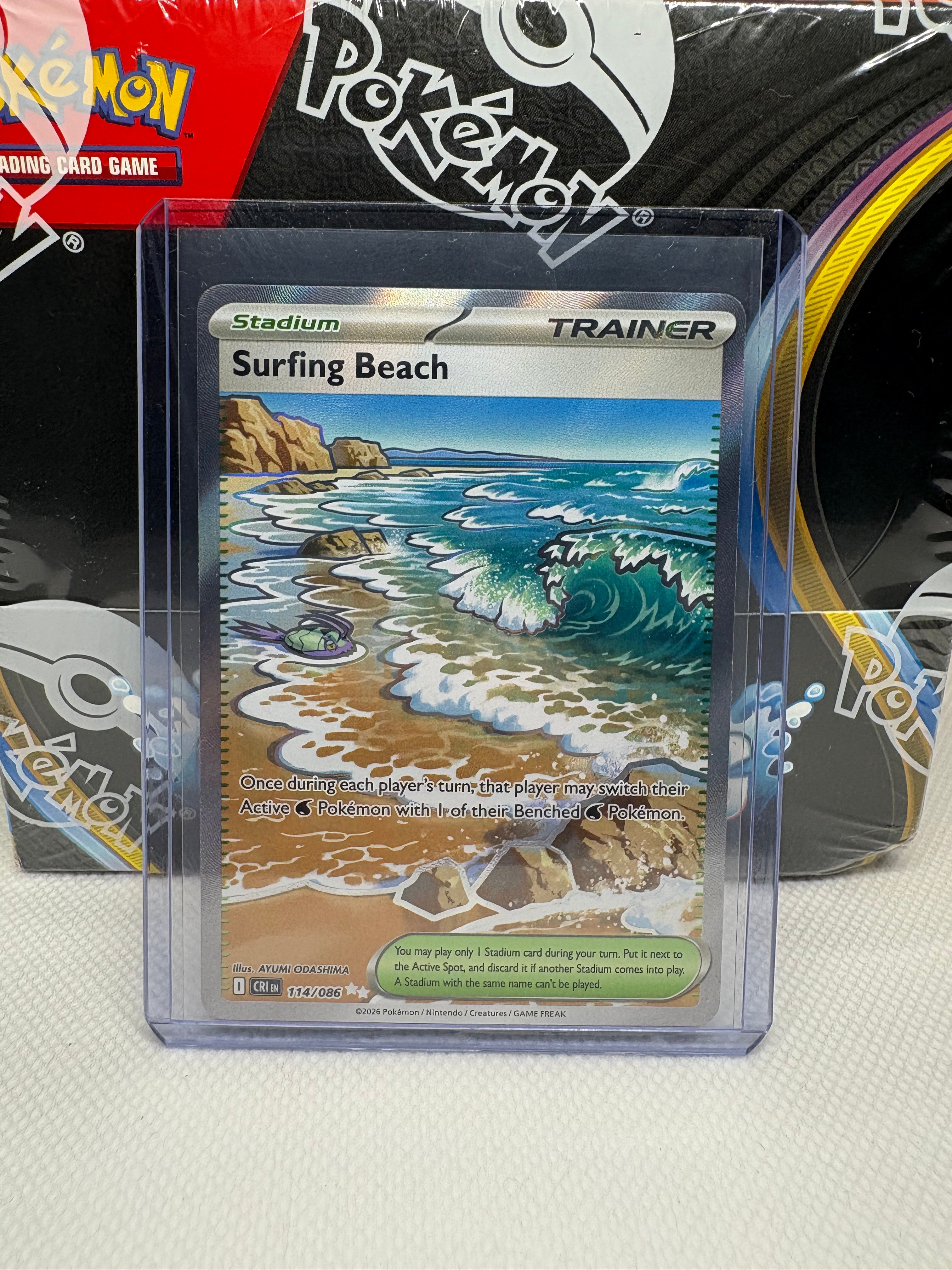 Surfing Beach (CRI 114) Pokémon Mega Evolution Chaos Rising